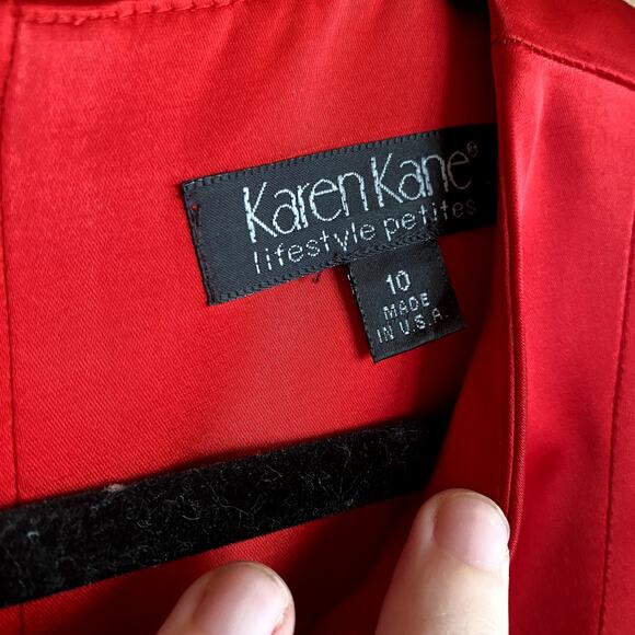 Karen Kane satin boxy bodice top with button detailing size 10 - Picture 2 of 6